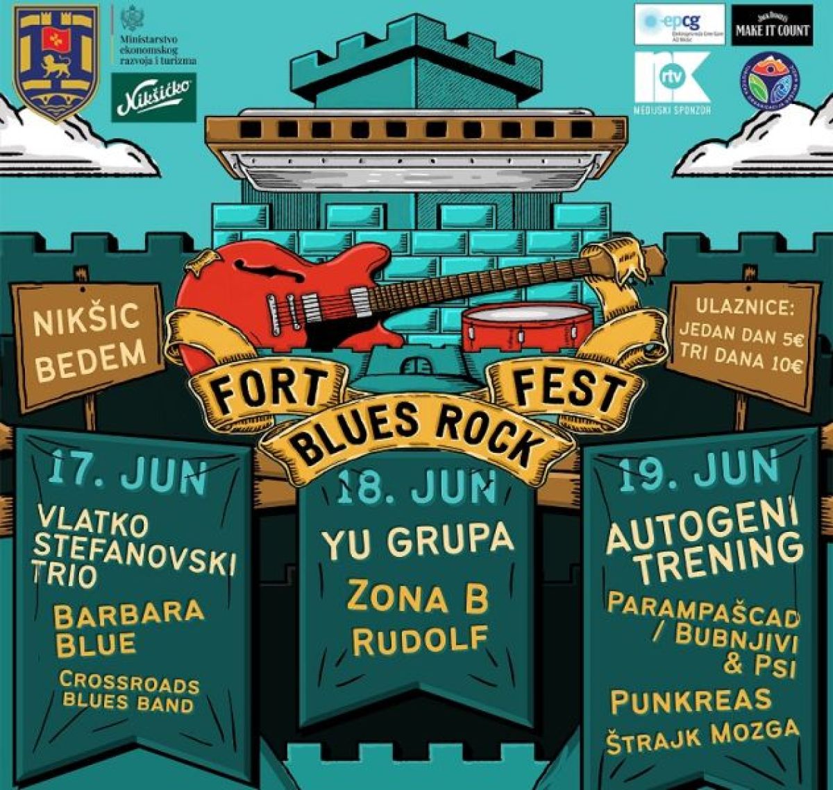 Novi festival u Nikšiću: Fort blues rock fest od 17. do 19. juna na Bedemu
