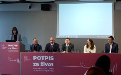Ministarstvo zdravlja počelo kampanju „Potpis za život! Donorska kartica – Kartica sa najvećom vrijednošću!“