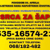 Pokrenuta humanitarna akcija „Od srca za šapice“