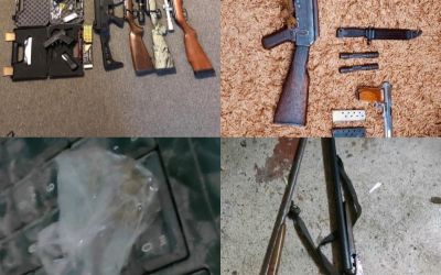 Policija oduzela 11 komada oružja i drogu, uhapšene četiri osobe