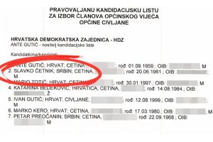 Srbin Četnik na listi HDZ-a za lokalne izbore